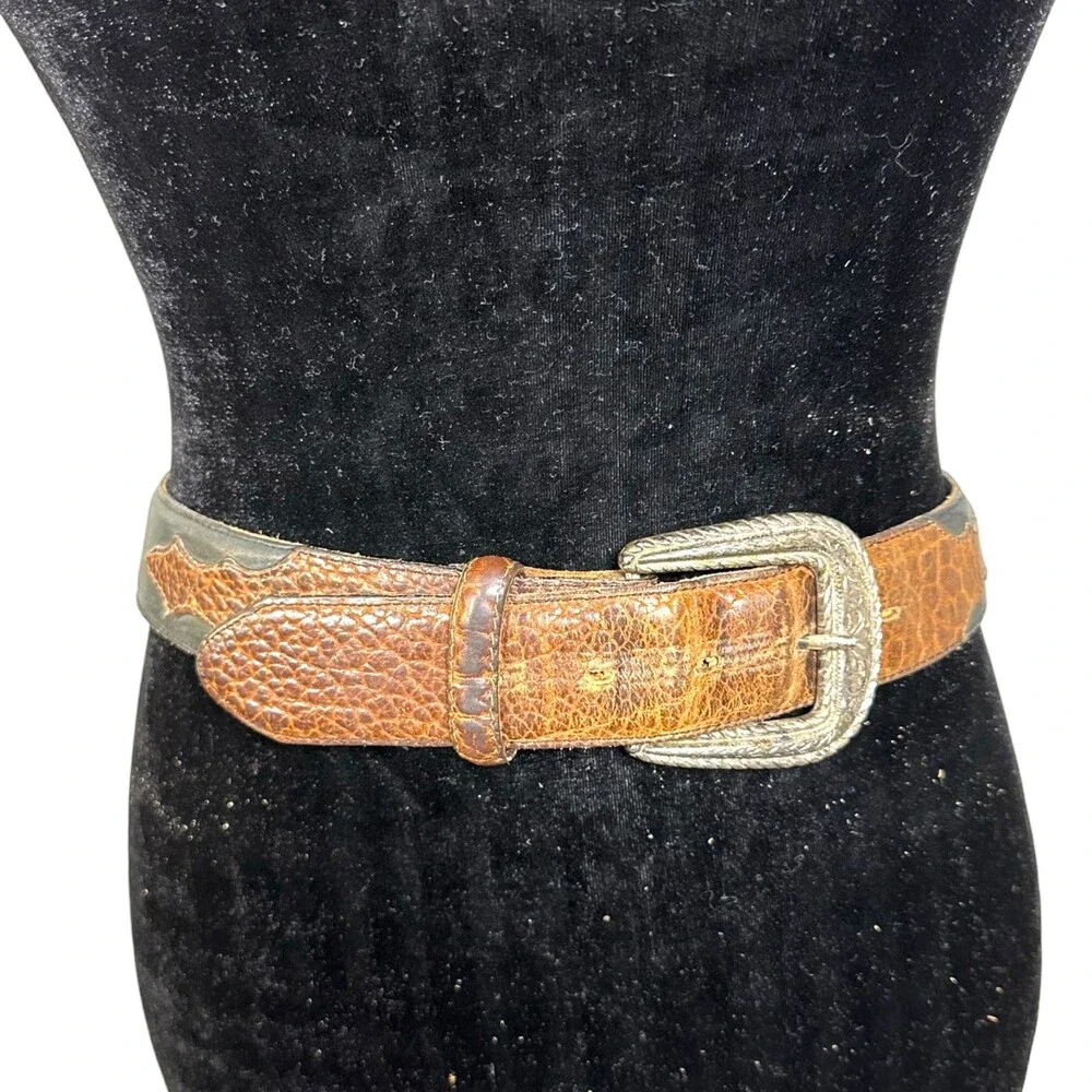 Justin Vintage Pebbled Leather Belt